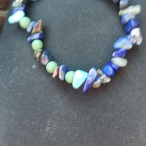 Lapis and jade bracelet